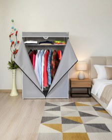 Resim Prado Basic Çelik Profilli Bez Dolap - Gri 