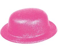 Resim NessiWorld Pembe Renk Simli Melon Yuvarlak Parti Şapkası 24x26 cm 