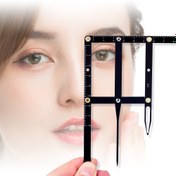 Resim 1 adet Paslanmaz Çelik Microblading Dengeleme Konumlandırma Kaş Haritalama Cetveli, Altın Oran Cetveli Ölçüm Aracı Dövme Ölçümü için 