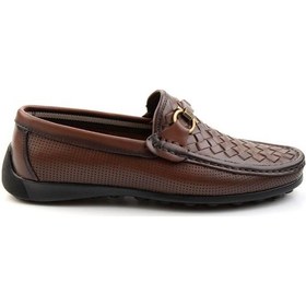 Resim Kahve Leather Erkek Loafer Ayakkabı E01557255316 Kahve 