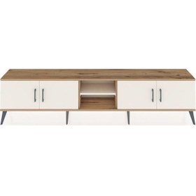 Resim Arges Tv Ünitesi 3 Raflı 4 Kapaklı 220x30x51 Çam-aytaşı Aytası/aytası - Atlas Çam 