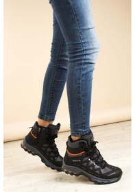 Resim Fast Step Kadın Bot Siyah - Turuncu 