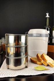 Resim Digithome Paslanmaz Çelik Hazneli 3'lü Yemek Termosu 1,2 Lt Beyaz - Ckr3146 C320.025 