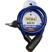 Resim Kuzgun Ticaret Yuma YM-733 Mavi 65 cm Bisiklet Kilidi ( Lisinya ) 