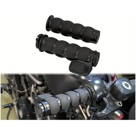 Resim Xuweiwei Siyah 25mm Harley Touring Dyna Low Rider Fxdl Handlebar Rest Pad El Tutacakları 