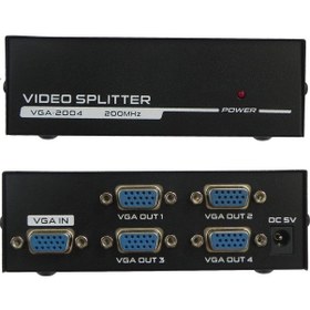 Resim Vga Splitter Çoklayıcı Çoğaltıcı 4 Port 4873A Çoklu Ekran Switch 
