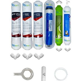 Resim Pemax Water Solutions Kapalı Kasa Su Arıtma Cihazlarına Ecomax 6'lı ReVerse Osmosis Mebran Alkali-Tatlandırıcı 