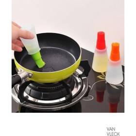 Resim Hazneli Silikon Yumurta ve Yağ Fırçası – Dayanıklı, Sızdırmaz, Pratik Mutfak Fırçası 