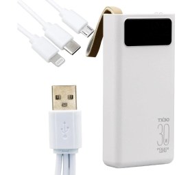 Resim Powerway 30000 Mah Dijital Göstergeli Powerbank TX30 