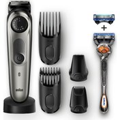 Resim Braun BT 7940 Şarjlı Saç&Sakal Şekillendirici AutoSense, Kablosuz, Özel Çanta Siyah/Gri + Gillette Fusion ProGlide 