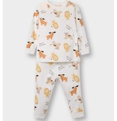 Resim Defacto Erkek Bebek Pijama Takımı Hayvan Desenli Uzun Kollu Penye Üst Uzun Alt E9473a525aubg286 Bej 