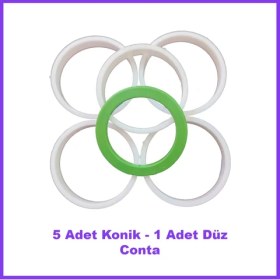 Resim Evye Sifon Conta Seti 5 Ad Konik 1 Ad Düz 