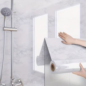 Resim Su Geçirmez Kaymaz Banyo Zemin Karoları - Kendinden Yapışkanlı Seramik Fayans Stickerları Tuvalet ve Duş Alanları İçin 