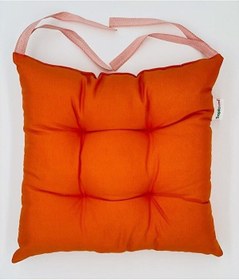 Resim 6lı Turuncu Sandalye Minderi-dekoratif Minder Seti-40x40cm Kare S 