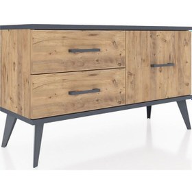 Resim Arges Şifonyer 3 Raflı 88x30x48 Çam-antrasit/çam Antrasit/çam 
