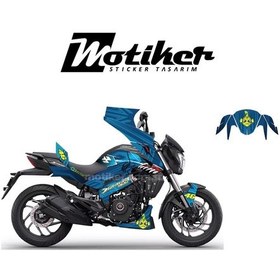 Resim Bajaj Dominar Shark Sticker Etiket Kaplama Model 