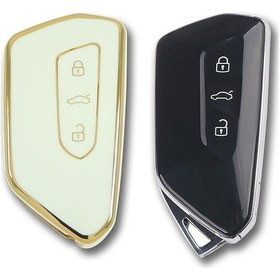 Resim Golf 8, Seat Leon,skoda Superb Vb. Nano Yüksek Kalite Silikon Kumanda Kılıfı Beyaz 