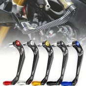 Resim Alüminyum Alaşımlı Motosiklet Direksiyon Koruyucu - Tüm Araçlar İçin Uygun, Çekiş ve Kavrama Kolu Koruması ile Çiziklere Karşı Koruyucu, Dayanıklı Motosiklet Modifikasyon Aksesuarları, Araç Güvenliği Aksesuarı, Şık Parlak Bitiş, Çizilmeye Karşı Dayanıklı Malzeme 