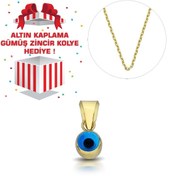 Resim myorogold 14 Ayar Altın Nazar Boncuklu Göz Kolye Ucu 