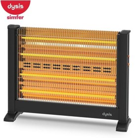 Resim Dysis Htr-7431 2800 W Termostatlı Elektrikli Ayaklı Quartz Soba 51 m2 