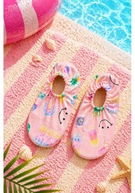 Resim Zuzunga Summer Pembe Renk Kaymaz Taban Bebek - Çocuk Deniz Ayakkabısı 