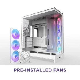 Resim Daisy Home Nzxt H9 Rgb (2025) - Büyük Çift Bölmeli Atx Mid-Tower Airflow Bilgisayar Kasası - 1 x 420 mm Rgb Fan Birimi ve 1 x 120 mm Fan - 420 mm Radyatör Desteği - Sertleştirilmiş Cam - Beyaz 