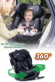Resim Prego Odinfix Alarmlı 360 Derece Dönebilen -0-36 Kg -İ-Size Belgeli - Top Tetherlı Oto Koltuğu 