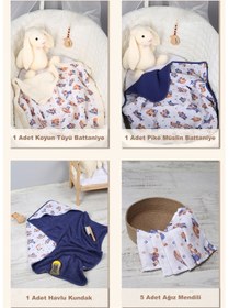 Resim Luckka 29 Parça Müslin Bebek Bakım Çantası - Müslin Set - Ztçanta 
