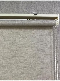 Resim Lüks Güneşlik Düz Stor Perde, Bej, 190 x 260 