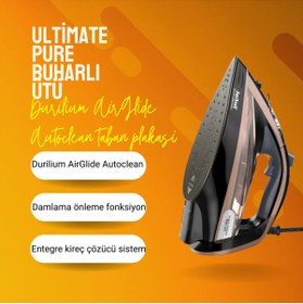 Resim TEFAL Premium Tefal Buharlı Ütü 3200W Güç Durilium AirGlide Autoclean Taban Damlama Önleme Fonksiyon 