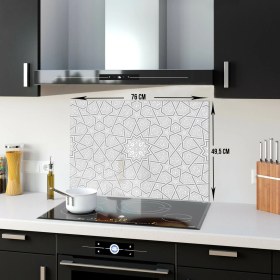 Resim Decorita Selçuklu Motifi Desenli | Cam Ocak Arkası Koruyucu | 49.5cm x 76cm 