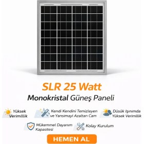 Resim Sed Slr 25 Watt Monokristal Güneş Paneli 