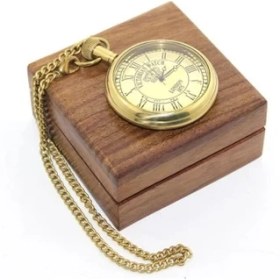 Resim MCM Group Ahşap Kutulu Pirinç Köstekli Saat Model 9 