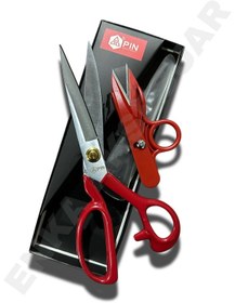 Resim Pın - 1094 9 Inc Kırmızı Saplı Çelik Gövde Profesyonel Terzi Makası 