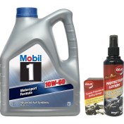 Resim Mobil 1 10W-60 Motor Yağı 4 Litre ( Üretim Yılı: 2023 ) + Gojo Torpido Bakım Seti 