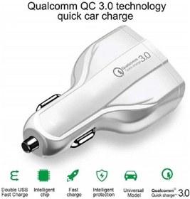 Resim Cc Globall Araç Şarj Cihazı Qc3 0 Araç Şarj Cihazı Çift Usb Hızlı Şarj Cihazı 30w Type-c Araç Şarj Cihazı 