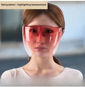 Resim Elmpaly Siyah Balıkçı Yüz Maskesi Motosiklet Outdoor Spor İçin Tam Yüz Koruyucu 