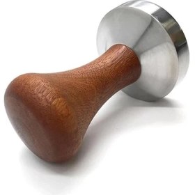 Resim Time Ahşap Saplı Barista Kahve Tamper, Paslanmaz Çelik Taban (51 Mm) 