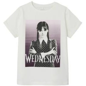 Resim Name It Nkfjax Wednesday Ss Top Box Noos Sky Çocuk T-Shirt Beyaz 