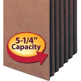 Resim SDT Group Tuff® Dosya Cebi, Düz Kesim Tab, 5-1/4" Genişletme, Mektup Boyutu, Kırmızı Ip, Kutu Başına 10 (73390) 