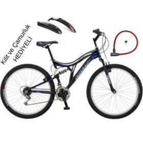 Resim Salcano Hector 26 Jant Çift Amortisörlü Dağ Bisikleti Kilit ve Çamurluk Hediyeli 