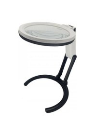 Resim 2x5x120mm 10 Ledli Masaüstü Büyüteç 
