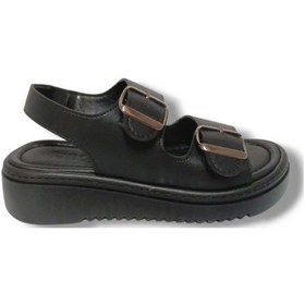 Resim Fancy 602-25 Antomik Dolgu Topuk Kadın Sandalet Siyah 