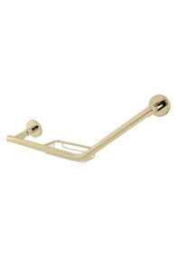 Resim Çelik Banyo Paslanmaz Pirinç Flora Küvet Tutamağı Süngerlikli 40cm Sarı 