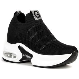 Resim Guja Örgü Siyah Bayan Spor Sneaker 