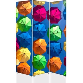 Resim DEKOBUL Şemsiyeler 3 Kanat Tekerlekli Kanvas Paravan 
