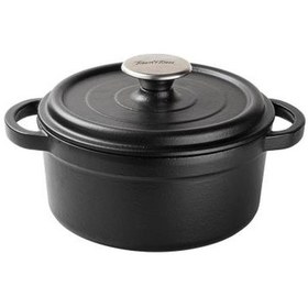 Resim Tantitoni Siyah Döküm Demir Yuvarlak Derin Tencere 20cm 