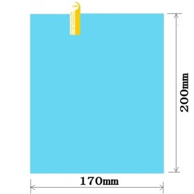 Resim Wenchang Shop C 1 Adet 200MMX170MM Araç Arka Görüş Aynası Sticker Yağmur Geçirmez Su Geçirmez Anti-Sis Film Yuvarlak Kare Evrensel Motosiklet Aynası Yansımayı Önleyici Film (Yurt Dışından) 