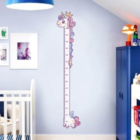 Resim caju art & decoration Sevimli Unicorn Ahşap Kaliteli Çocuk Odası Boy Ölçer Dekor 