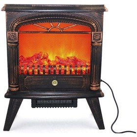 Resim Dekoratif Ledli Isıtmalı Ayaklı Şömine 56cm Aalk2502 